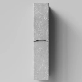 Пенал Адель 30 (2 двери) подвесной, Мрамор Белый софт тач 4044-2, левый, бельевая корзина