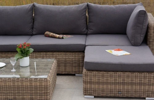 "Лунго" модуль диванный прямой с подушками, цвет соломенный