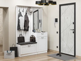 Готовая прихожая Стиль-02 White Silk Белый