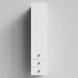 Пенал Квадро 35 подвесной, Белый глянец ПВХ, правый