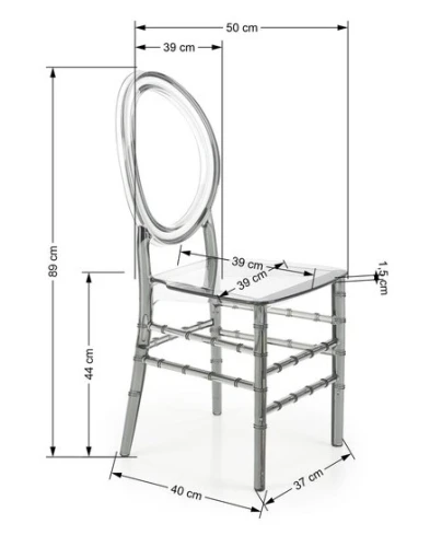 Стул HALMAR K513 дымчатый