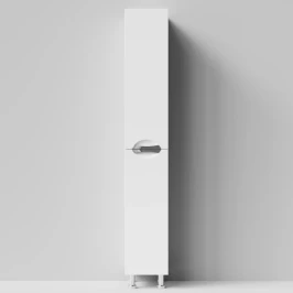 Пенал Лира-2 30 напольный, белый, левый, бельевая корзина