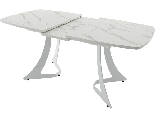 Обеденная группа (Стол Милан ПМ пластик и 4 стула Лофт), белый