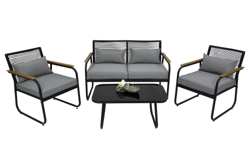 Набор мебели Амелия  арт.GS012 черный, серый "Garden story"