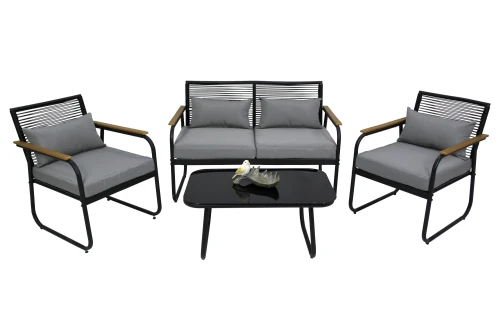 Набор мебели Амелия  арт.GS012 черный, серый "Garden story"