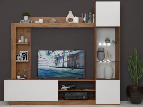 Стенка «Флекс», Дуб Крафт золотой/белый