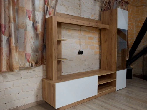 Стенка «Флекс», Дуб Крафт золотой/белый