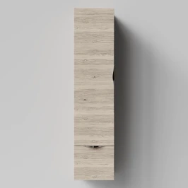 Пенал Марко 35 подвесной, дверь и ящик, ручки Хром, Дубослив ореховый светлый ПВХ 3445, левый