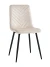 DC212 Стул мягкий, БЕЖЕВЫЙ#G62-03 велюр, каркас металл черный КРУГЛЫЙ