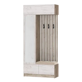 Мини-прихожая Руэлла, Дуб крафт серый, Дуб крафт белый