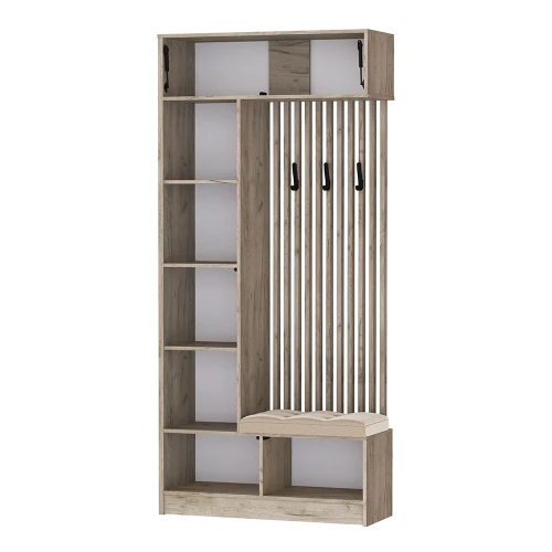 Мини-прихожая Руэлла, Дуб крафт серый, Дуб крафт белый