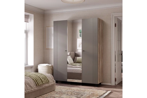 Шкаф 3-х створчатый Олива ШК-08, Дуб каньон, Муссон софт