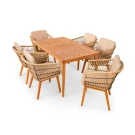 Обеденный комплект из искусственного ротанга LETTO dinner Индийское дерево