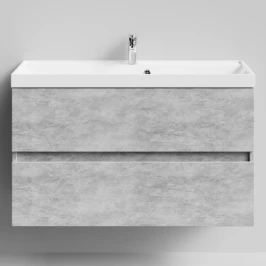 Тумба Бест 100  подвесной, Горный камень ПВХ 57807 Vodok с раковиной в комплекте