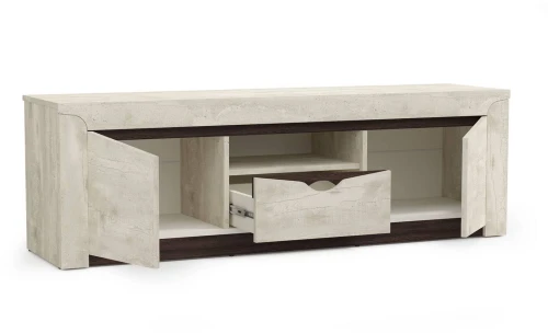 33.17 Лючия тумба под ТВ бетон/венге