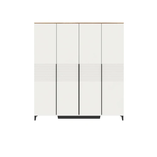 Шкаф для платья и белья 4-х дверный Белла