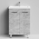 Тумба Смайл 58 напольный, Горный камень ПВХ 57807 Vodok с раковиной в комплекте