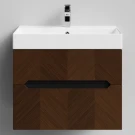 Тумба Элато 70 подвесной, Дуб цвет 11 Vodok с раковиной в комплекте