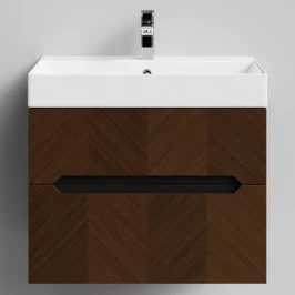 Тумба Элато 70 подвесной, Дуб цвет 11 Vodok с раковиной в комплекте