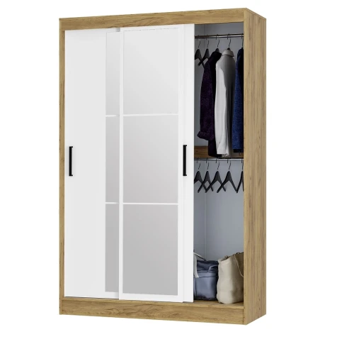 Шкаф-купе Тайм ШКК-03, крафт/белый