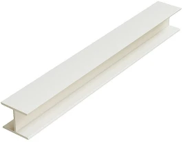 Соединительный элемент для цоколя ПВХ 180 гр. Белый 146*18*16