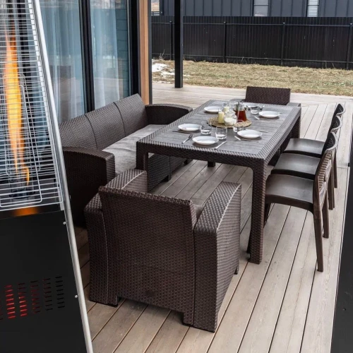 Обеденный комплект LANA LUX DINING XL коричневый