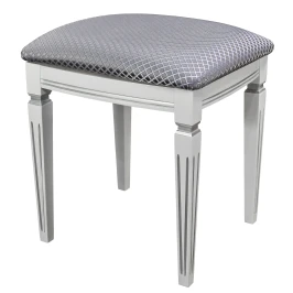 Банкетка Васко В 107Н белый/серебро, Атина серебро