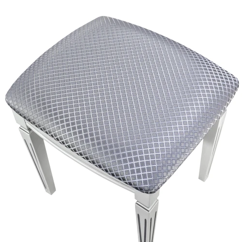 Банкетка Васко В 107Н белый/серебро, Атина серебро