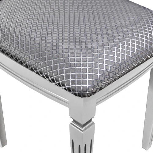 Банкетка Васко В 107Н белый/серебро, Атина серебро