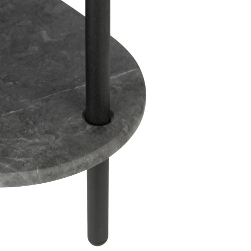 Стол журнальный МеталлАрт М036 черный мрамор/черный