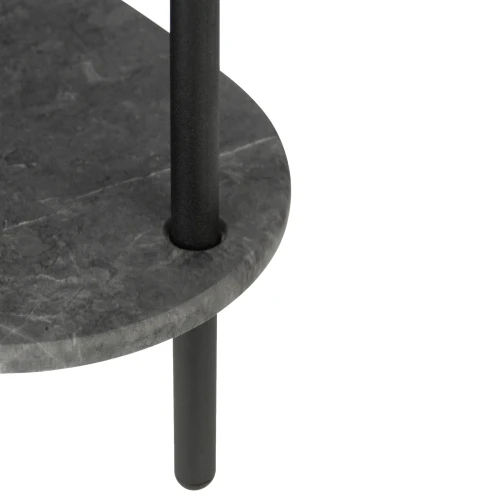 Стол журнальный МеталлАрт М036 черный мрамор/черный