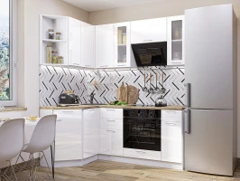 Кухонный гарнитур Валерия-М-04 Белый металлик