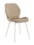 DC827 Стул мягкий, МОККО#G62-13 велюр, каркас металл белый КРУГЛЫЙ