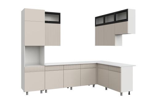 Кухонный гарнитур "София" (3х1,8м) (Белый/Меланж/Черный/Антарес)