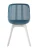 DC270 Стул пластиковый, ТЕМНО-СИНИЙ c подушкой, ноги белые