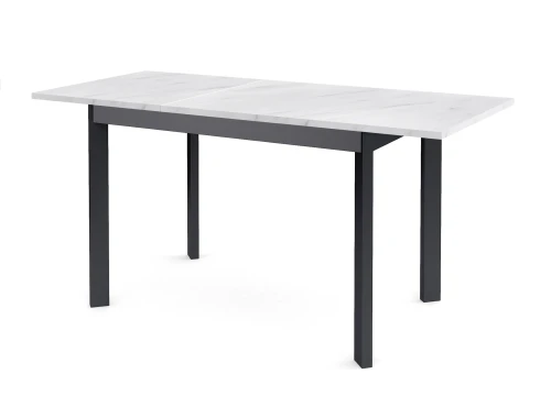 Стол Dikline L110 Мрамор белый (ЛДСП EGGER)/Опоры черный