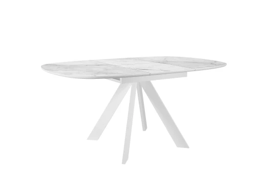 Стол DikLine BK100 Керамика Белый мрамор/подстолье белое/опоры белые