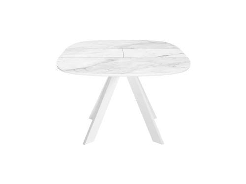 Стол DikLine BK100 Керамика Белый мрамор/подстолье белое/опоры белые