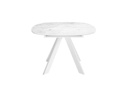 Стол DikLine BK100 Керамика Белый мрамор/подстолье белое/опоры белые