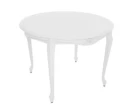 Стол Кабриоль D105, Эмаль белая/Патина серебро Стол Кабриоль D105, Эмаль белая/Патина серебро