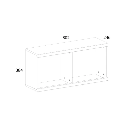 DOORSET, Полка навесная 2N. Цвет ДУБ НАВАРРА