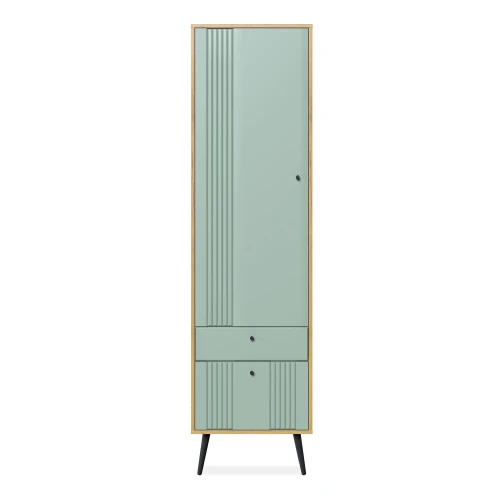 Шкаф-пенал Вега Саксония серо-зеленый