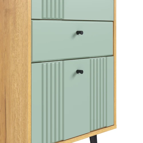 Шкаф-пенал Вега Саксония серо-зеленый