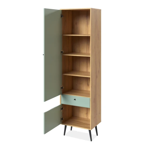 Шкаф-пенал Вега Саксония серо-зеленый