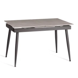 Стол обеденный Balmoral/Балморал столешница керамика (матовая) /опоры металл, серый/чёрный, (120+40)x80x75(+1) см