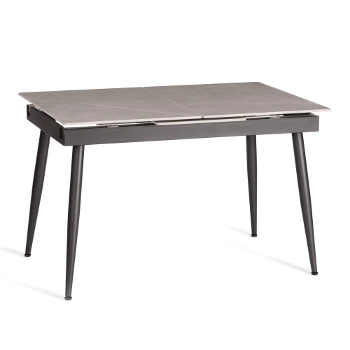 Стол обеденный Balmoral/Балморал столешница керамика (матовая) /опоры металл, серый/чёрный, (120+40)x80x75(+1) см