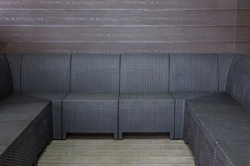 Садовый диван угловой П-образный Калифорния «California» на 10 мест без подушек