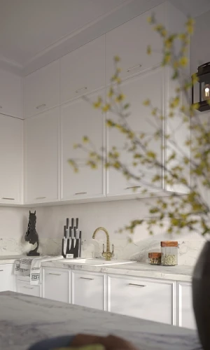 Трехуровневая кухня Беверли Royal 3800х2600 Blanco МДФ угловая