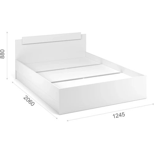 Кровать «Чикаго» 120 настил ЛДСП, белый