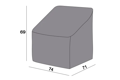 Защитный чехол на кресло Канны 71×74×69 см, цвет серый